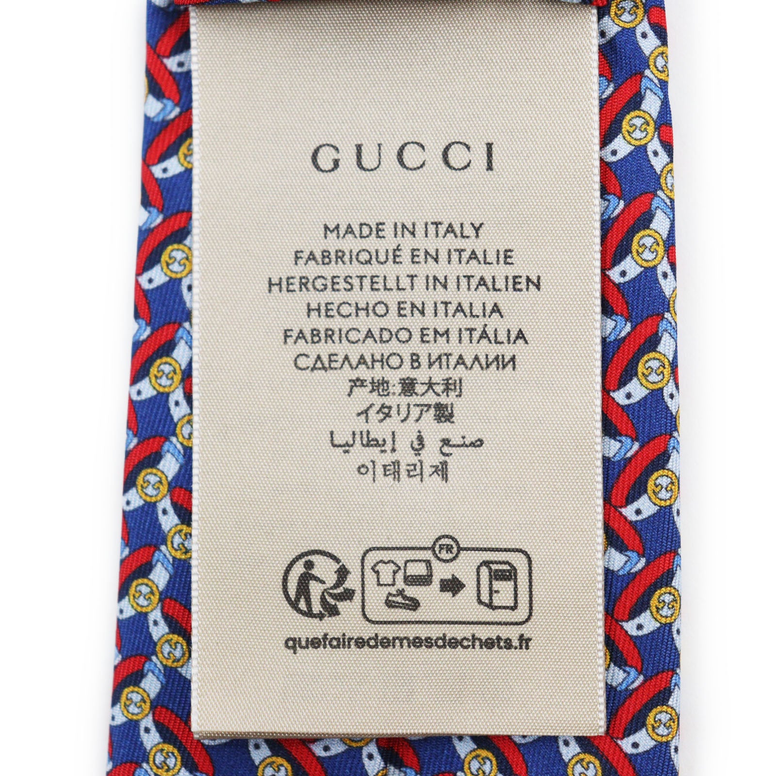 Gucci Silk GG Belt Pattern Tie