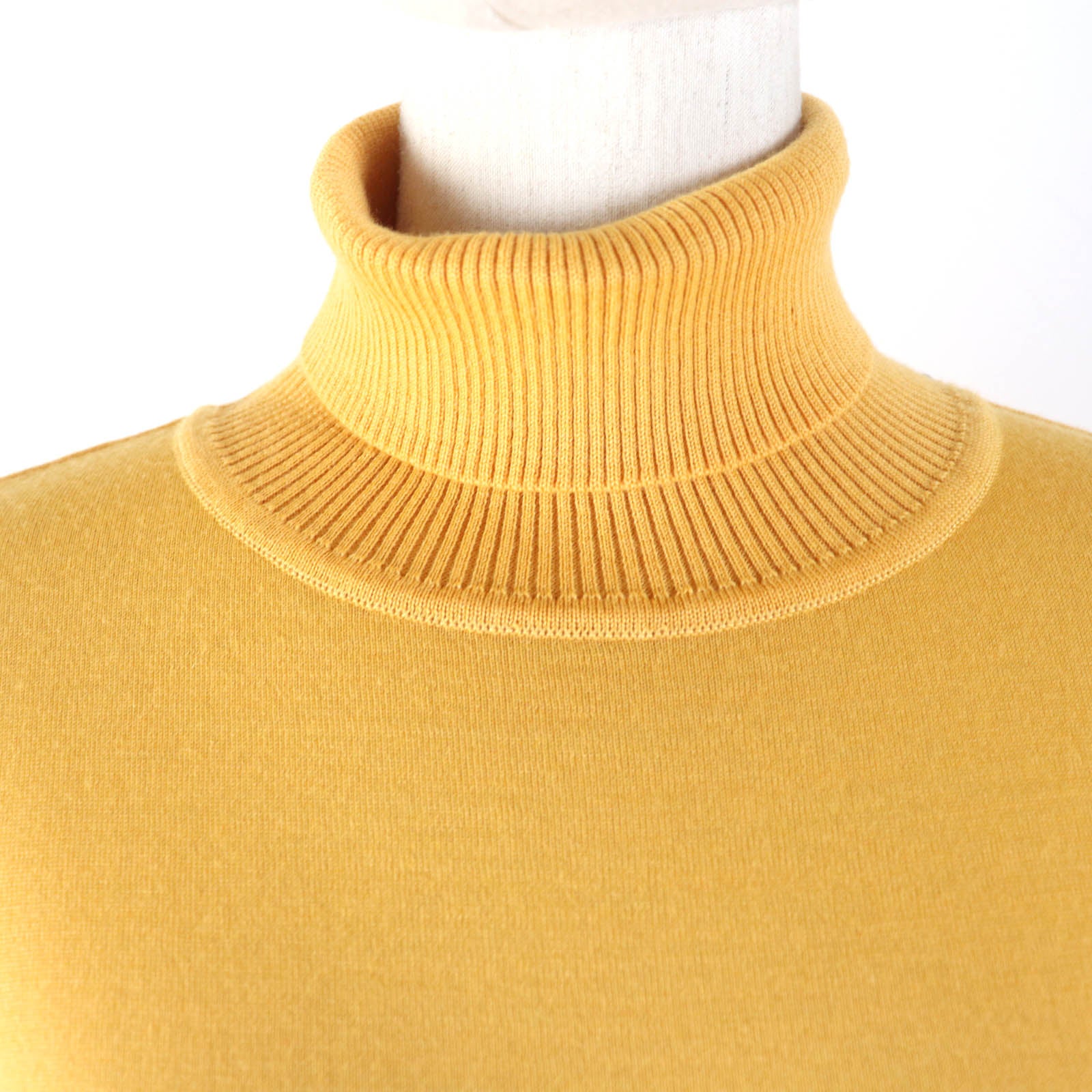 LEONARD FASHION Wool Silk Cashmere Turtleneck Knit Orange LL