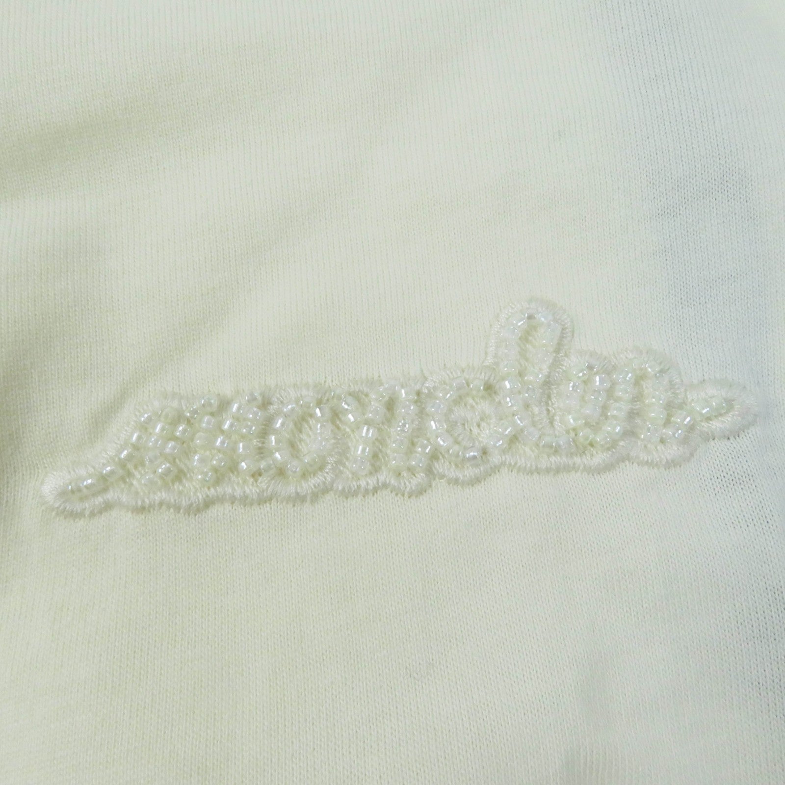 Moncler Cotton Logo Patch T-shirt Ivory S