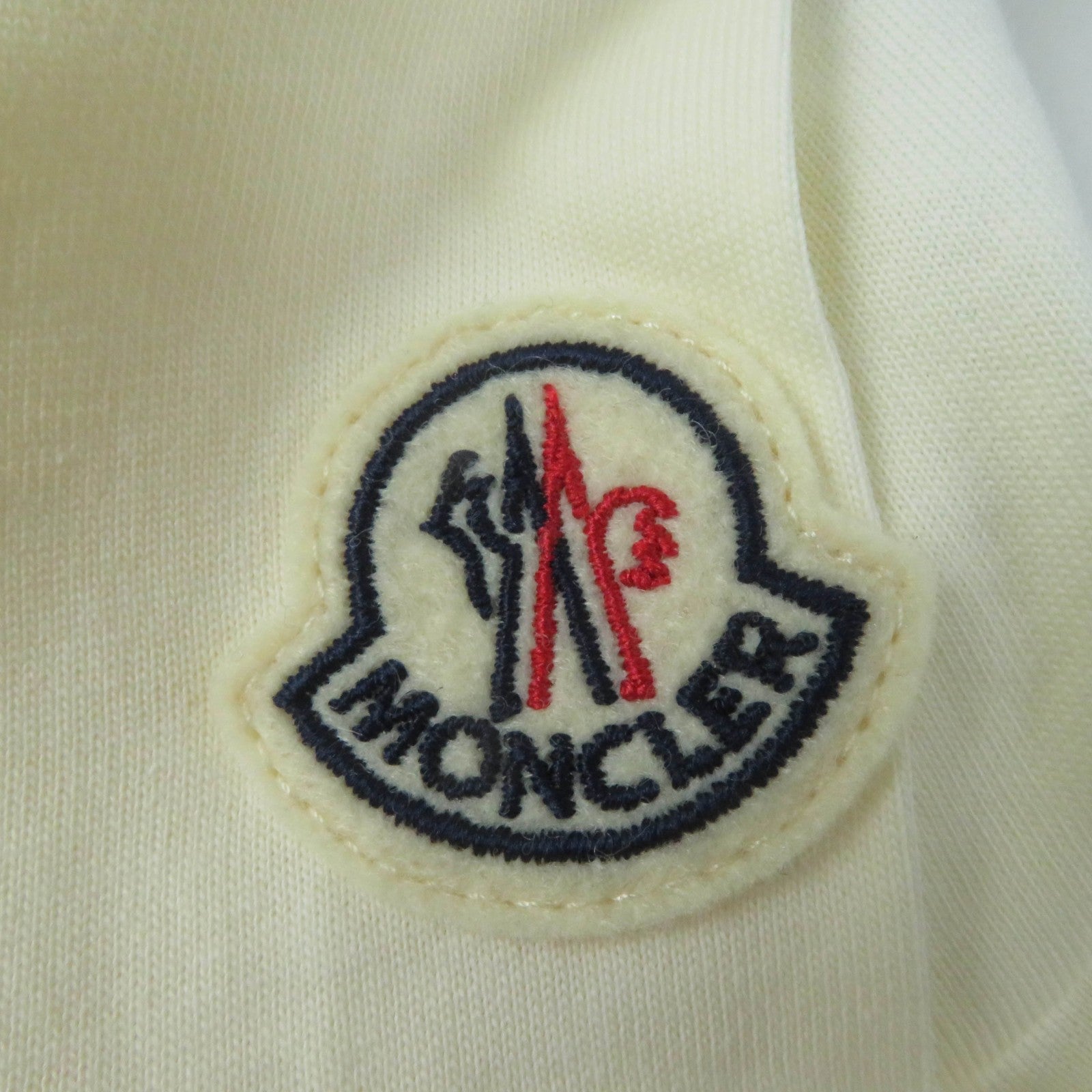 Moncler Cotton Logo Patch T-shirt Ivory S