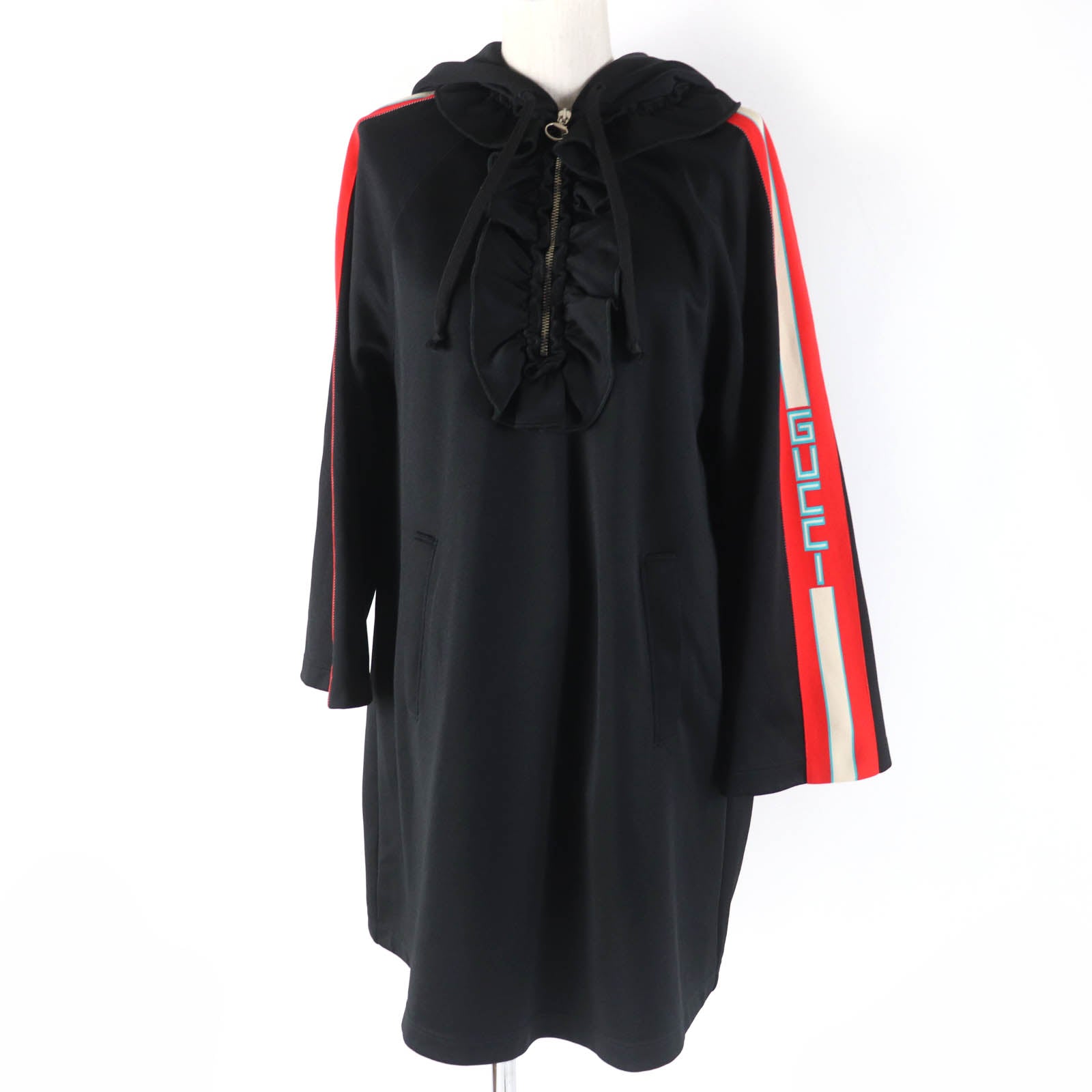 Gucci Armline Logo Hooded Dress XS