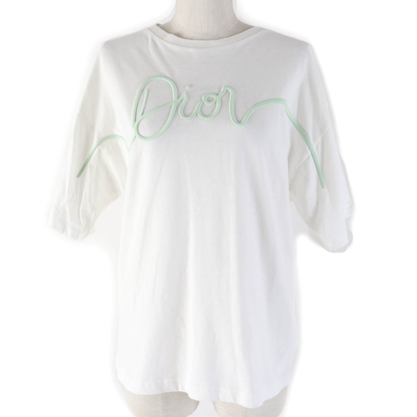 Dior Embroidered Logo Cotton T-Shirt Women