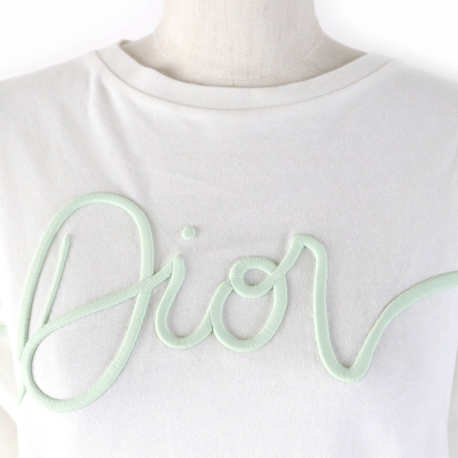 Dior Embroidered Logo Cotton T-Shirt Women