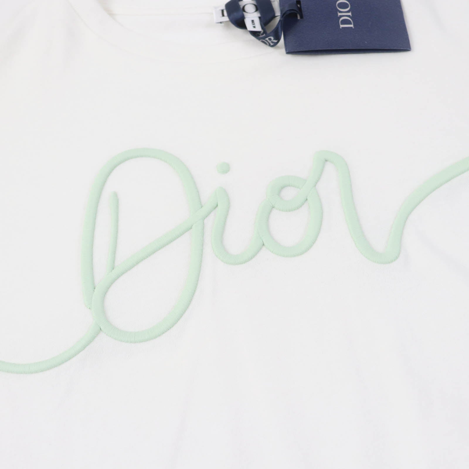 Dior Embroidered Logo Cotton T-Shirt Women