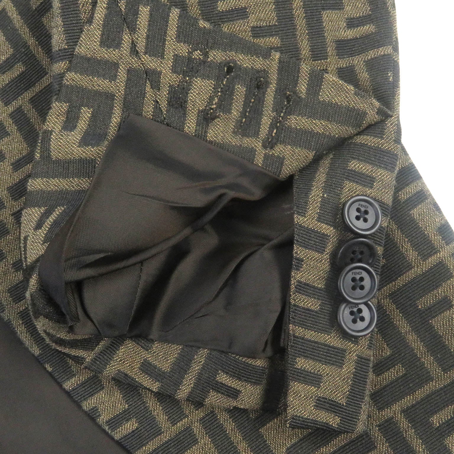 Fendi FF Logo Zucca Print Suit Brown 44