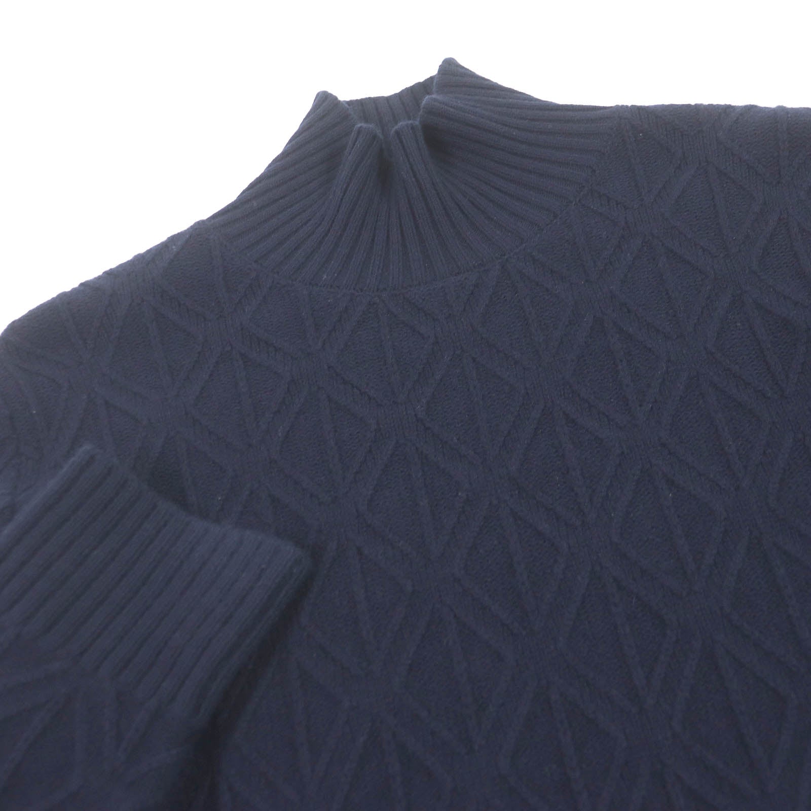 Dior Wool Cashmere High Neck Sweater Navy XS