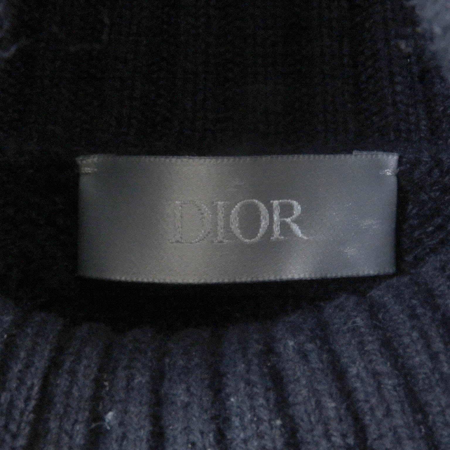 Dior Wool Cashmere High Neck Sweater Navy XS