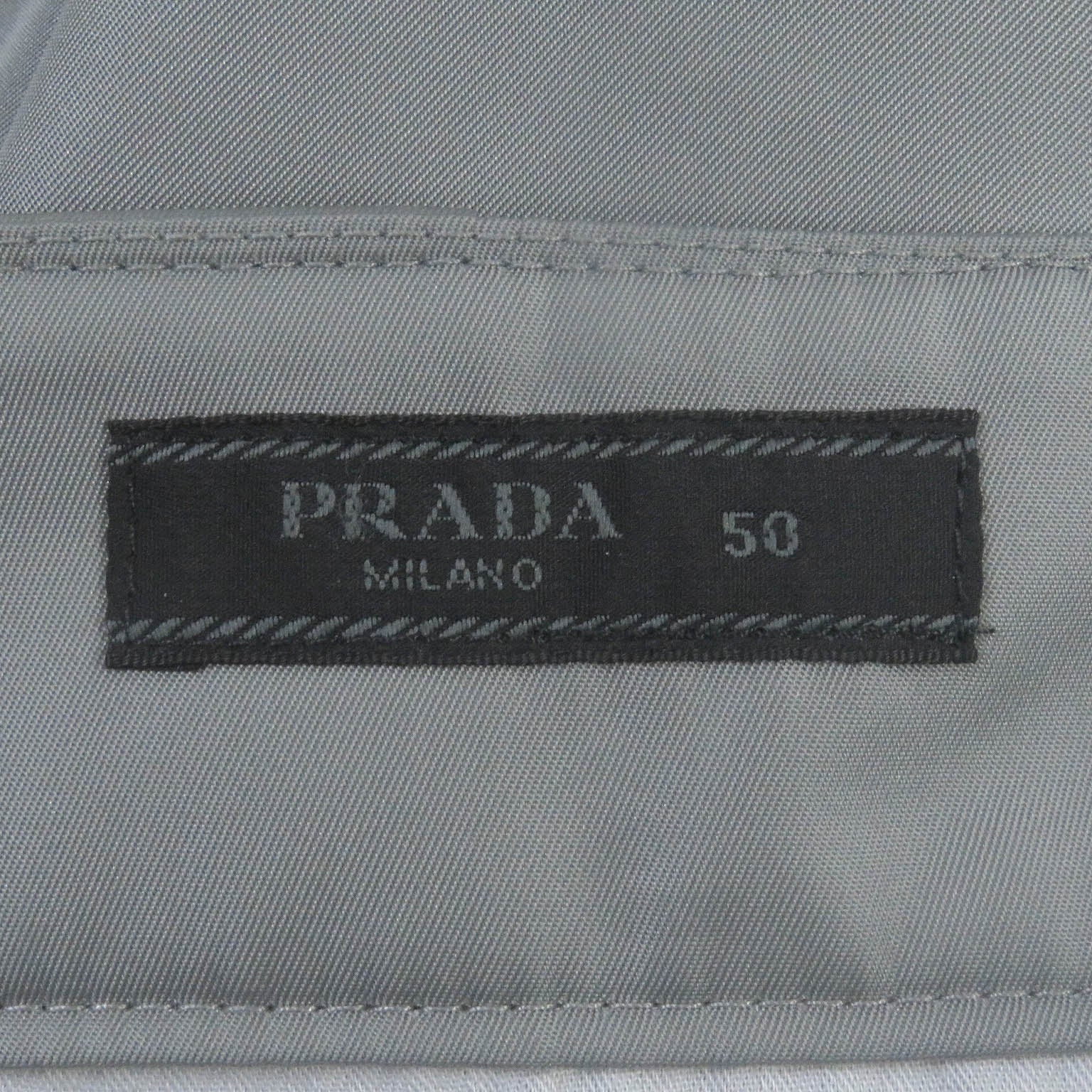 Prada Recycled Nylon Triangle Logo Bermuda Shorts