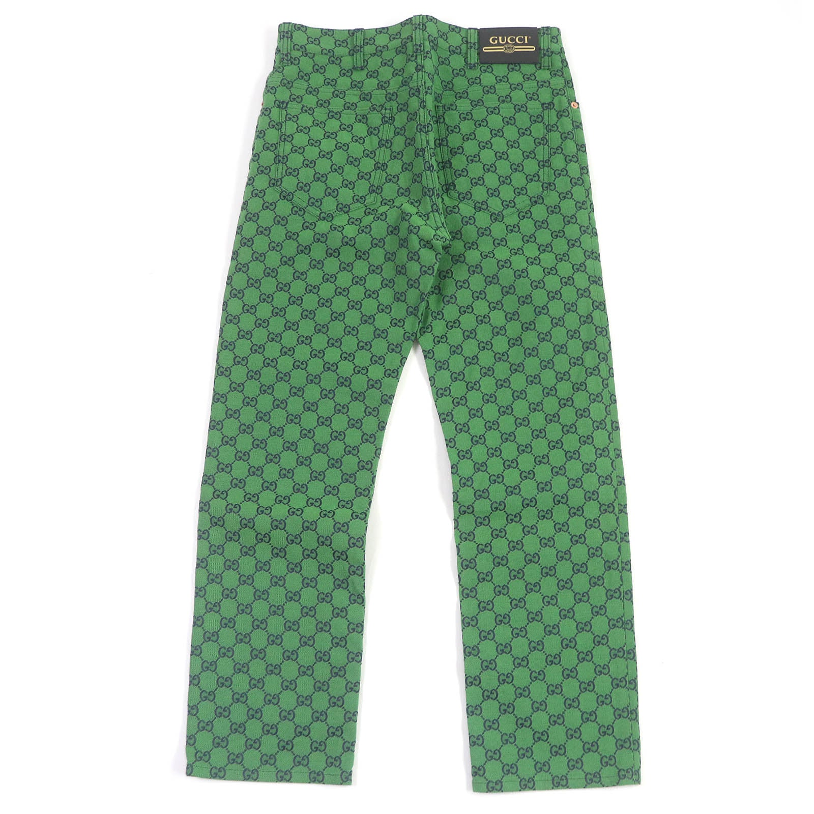 Gucci GG Jacquard Denim Pants Green 30