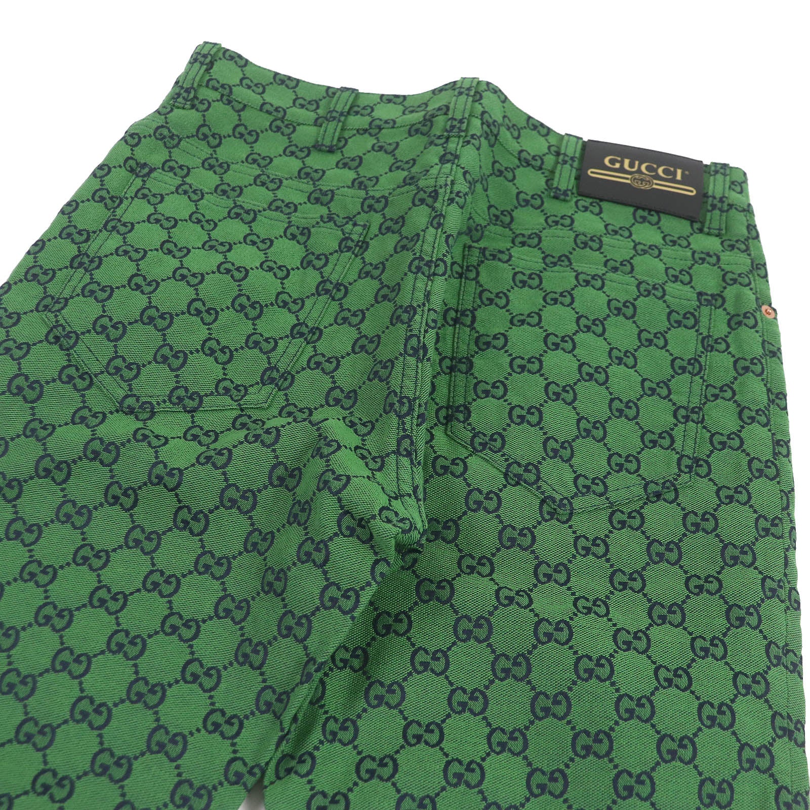 Gucci GG Jacquard Denim Pants Green 30