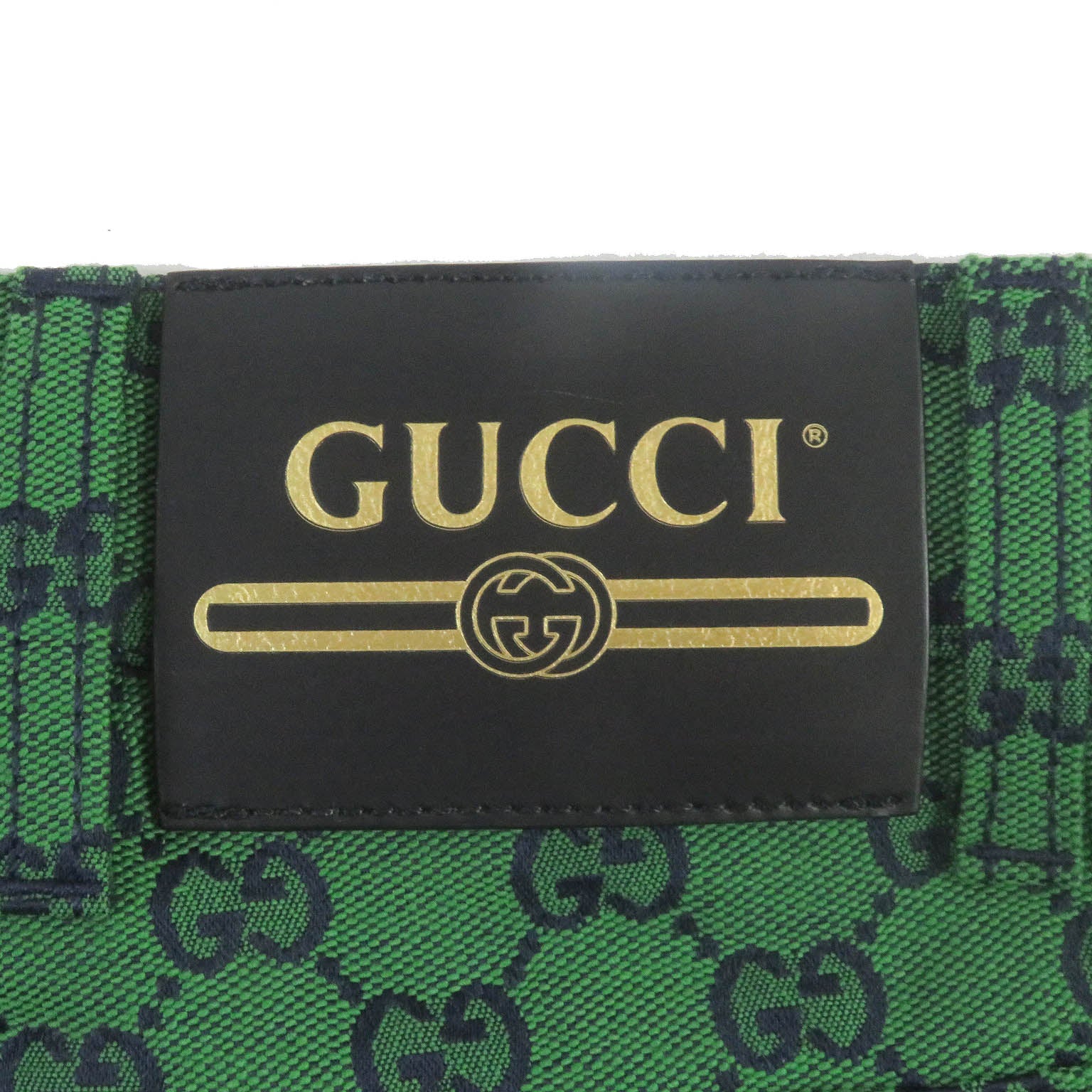 Gucci GG Jacquard Denim Pants Green 30