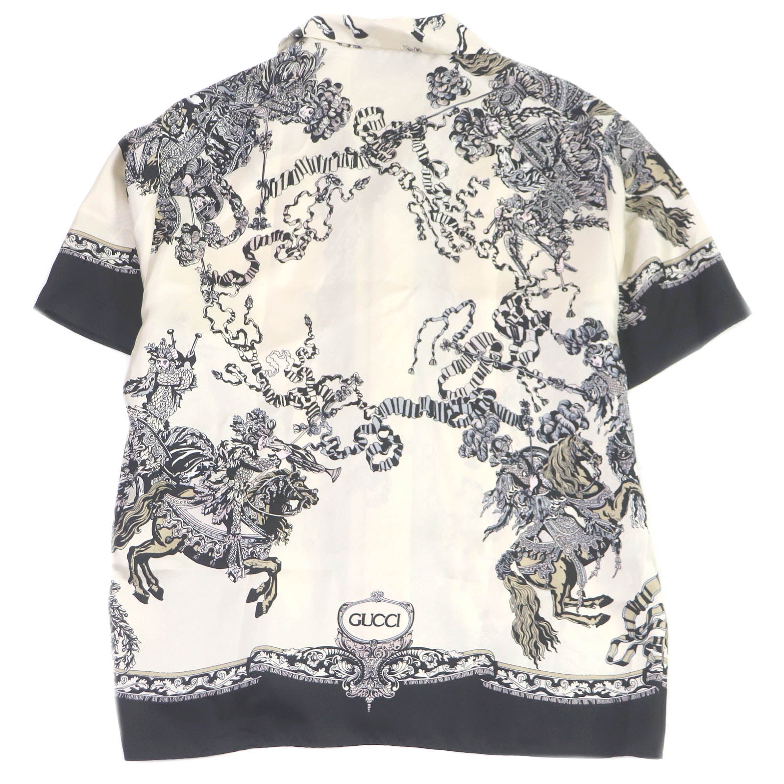 Gucci Silk Roi Soleil Print Bowling Shirt