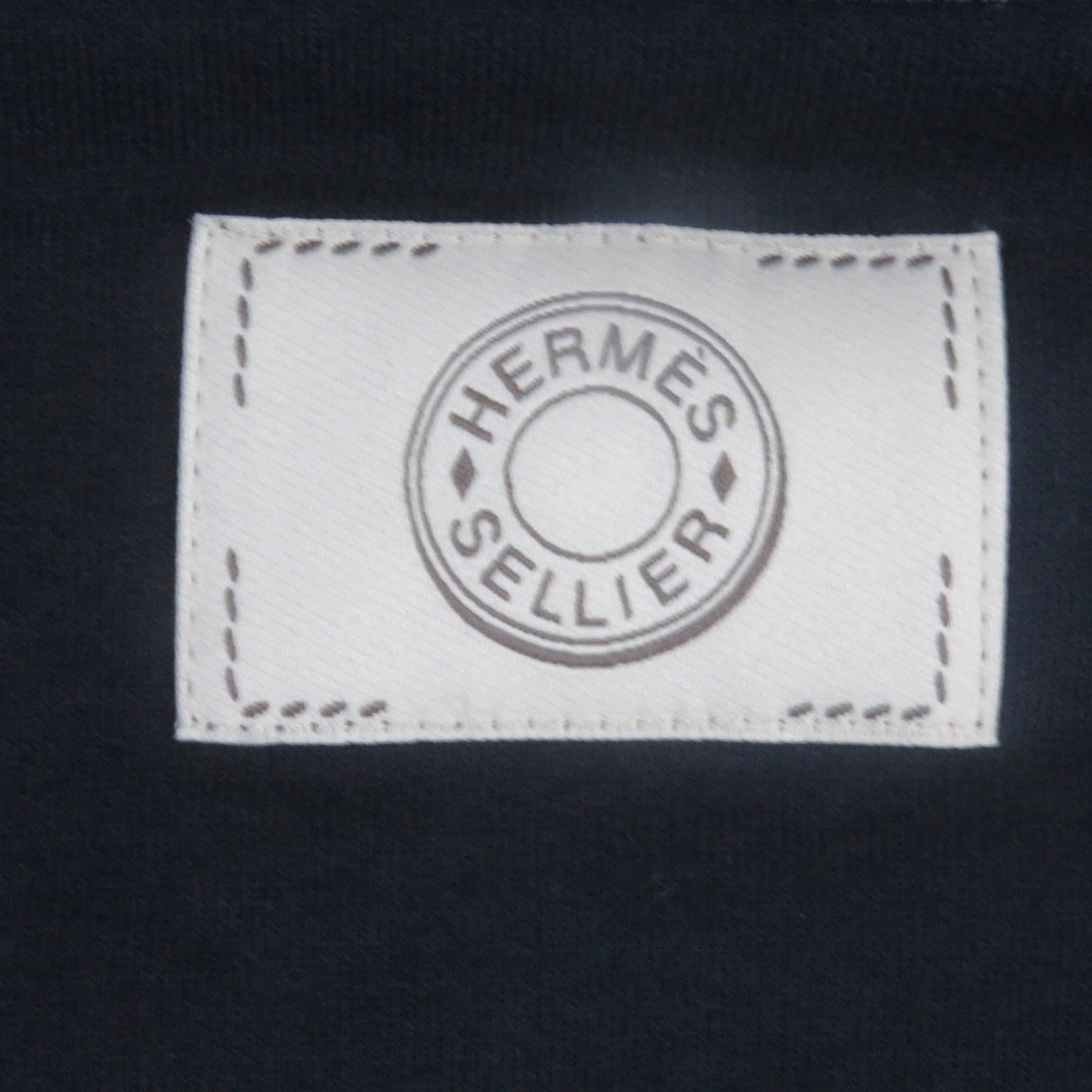 Hermes Fit Cotton Zip Up Parker Navy M