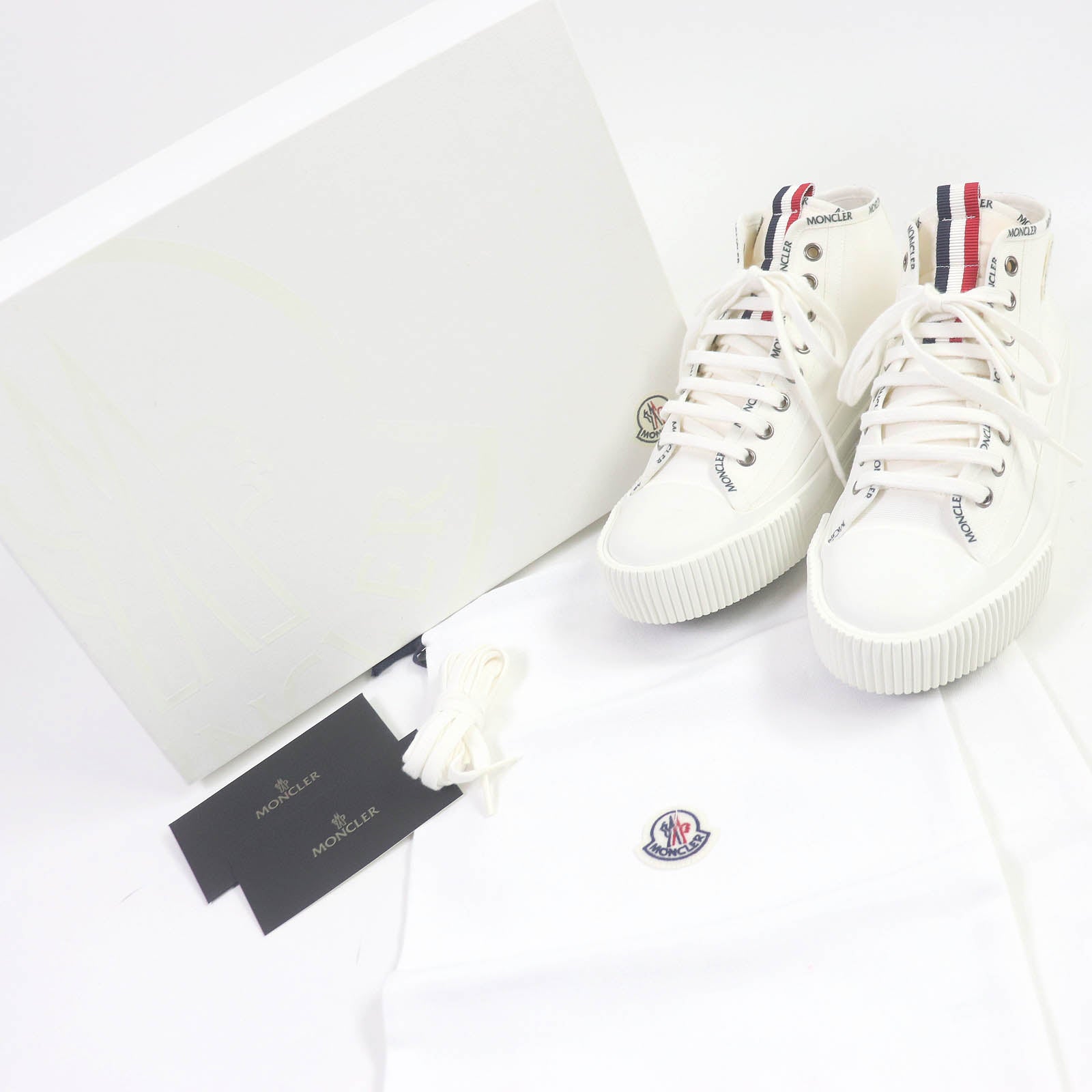 Moncler LISSEX Tricolor Logo High Cut Sneakers