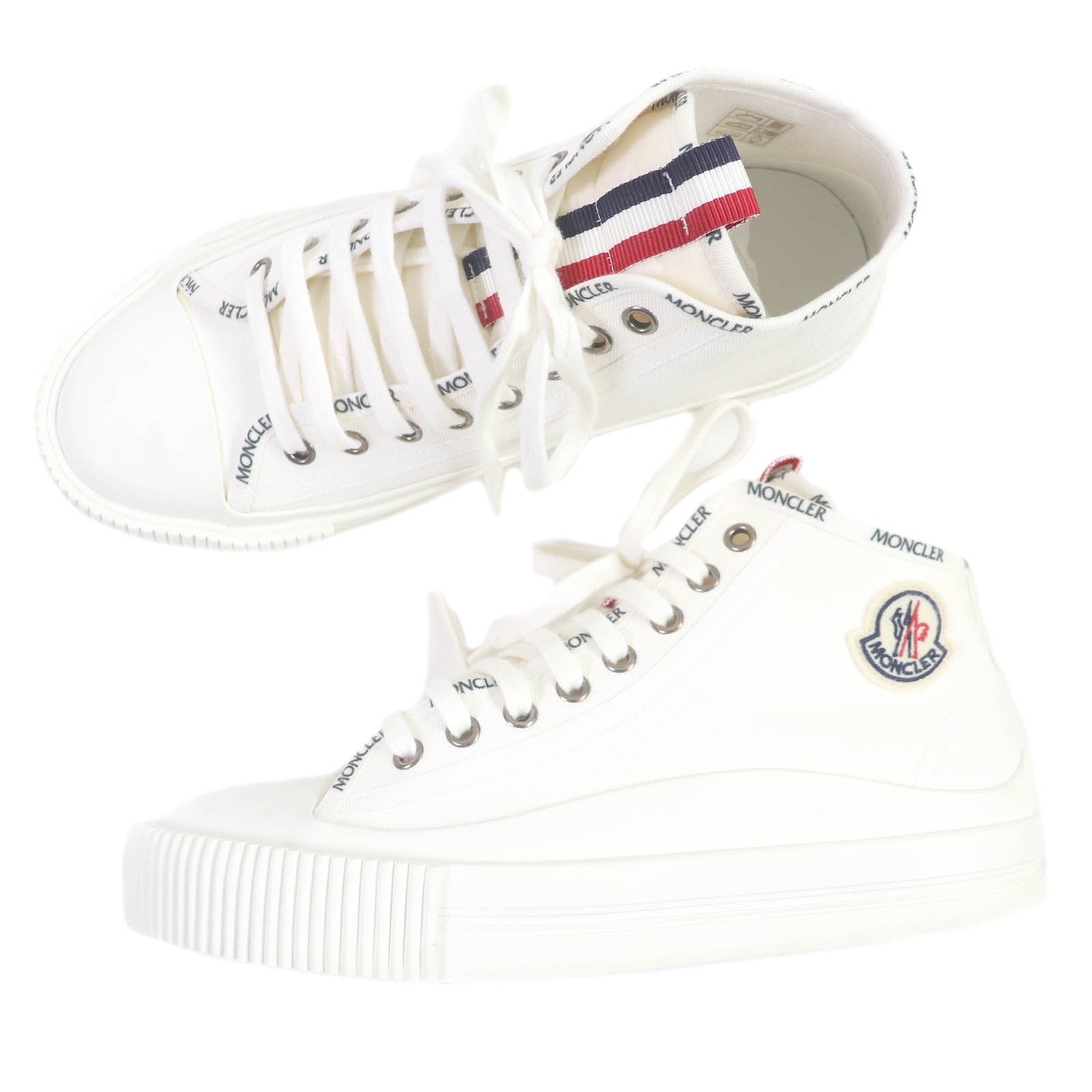 Moncler LISSEX Tricolor Logo High Cut Sneakers