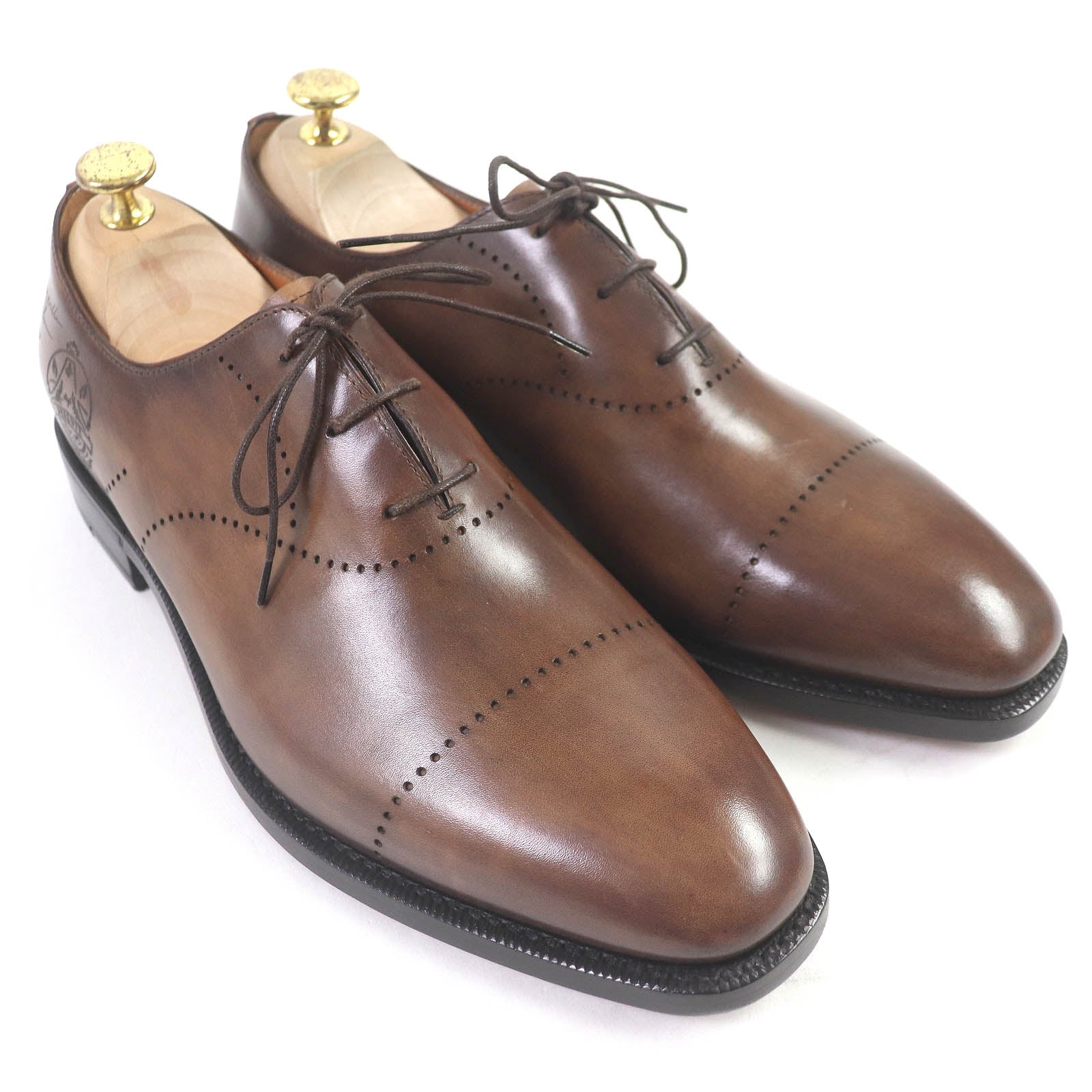 Berluti Calligraphy Scritto Leather Dress Shoes Brown