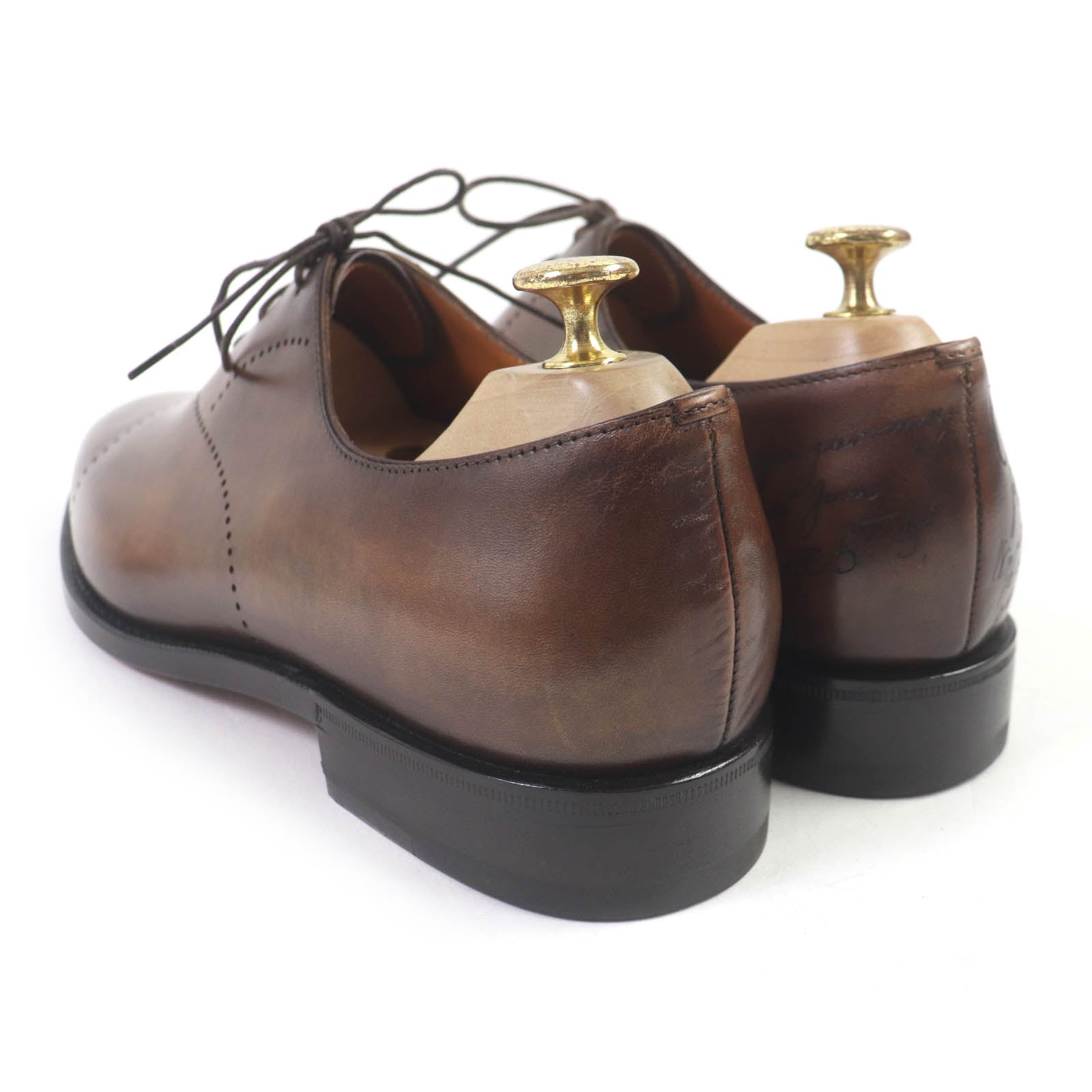 Berluti Calligraphy Scritto Leather Dress Shoes Brown