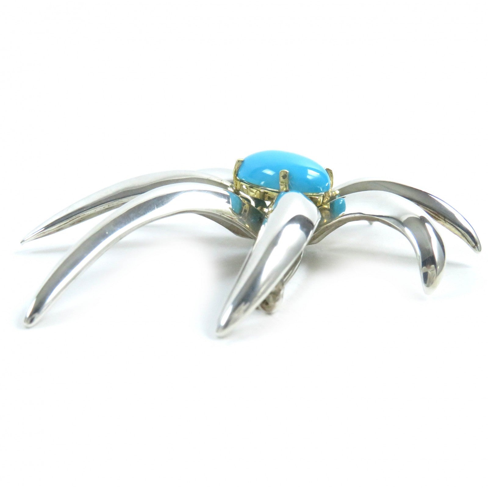 Tiffany & Co Fireworks Combi Brooch Silver Gold Turquoise