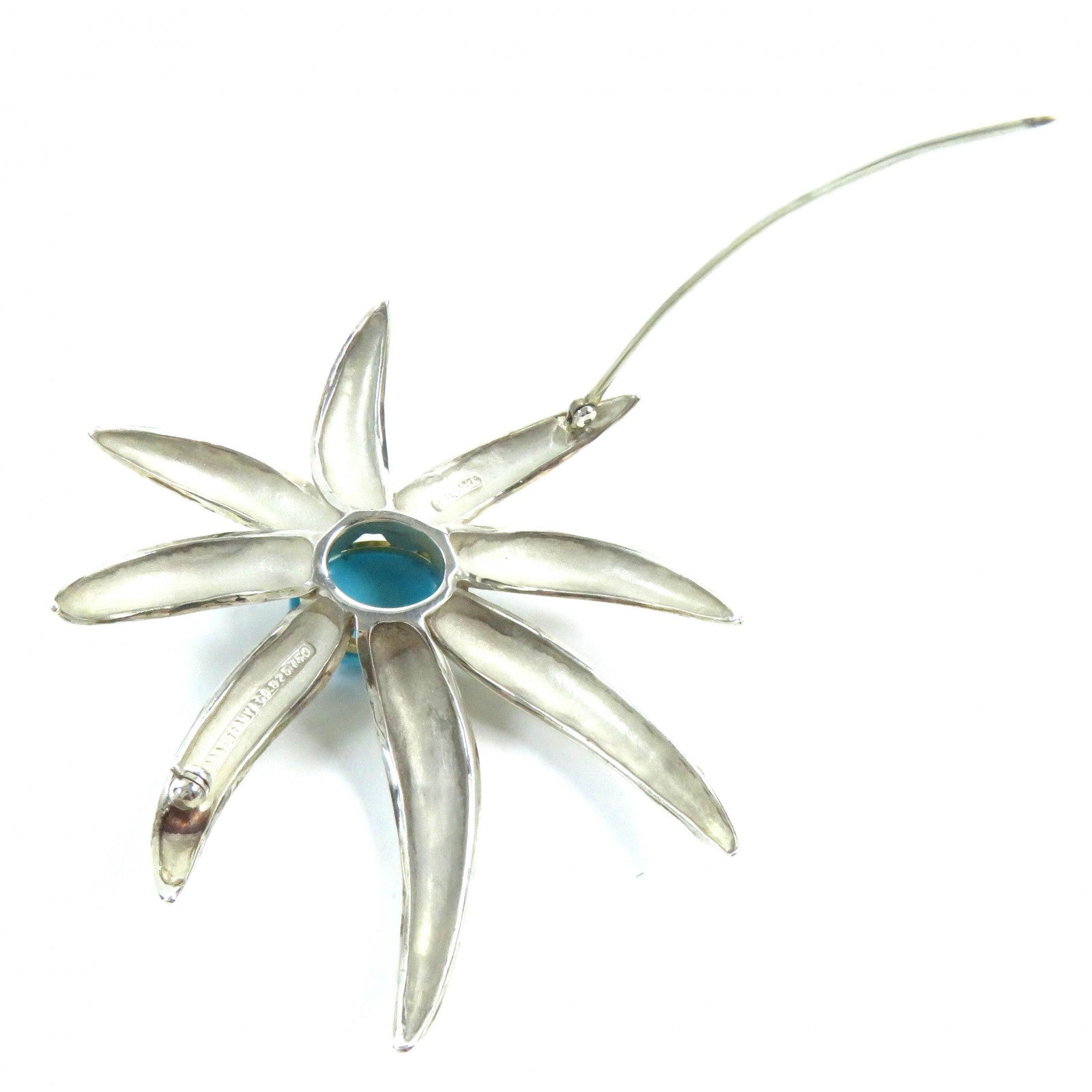 Tiffany & Co Fireworks Combi Brooch Silver Gold Turquoise