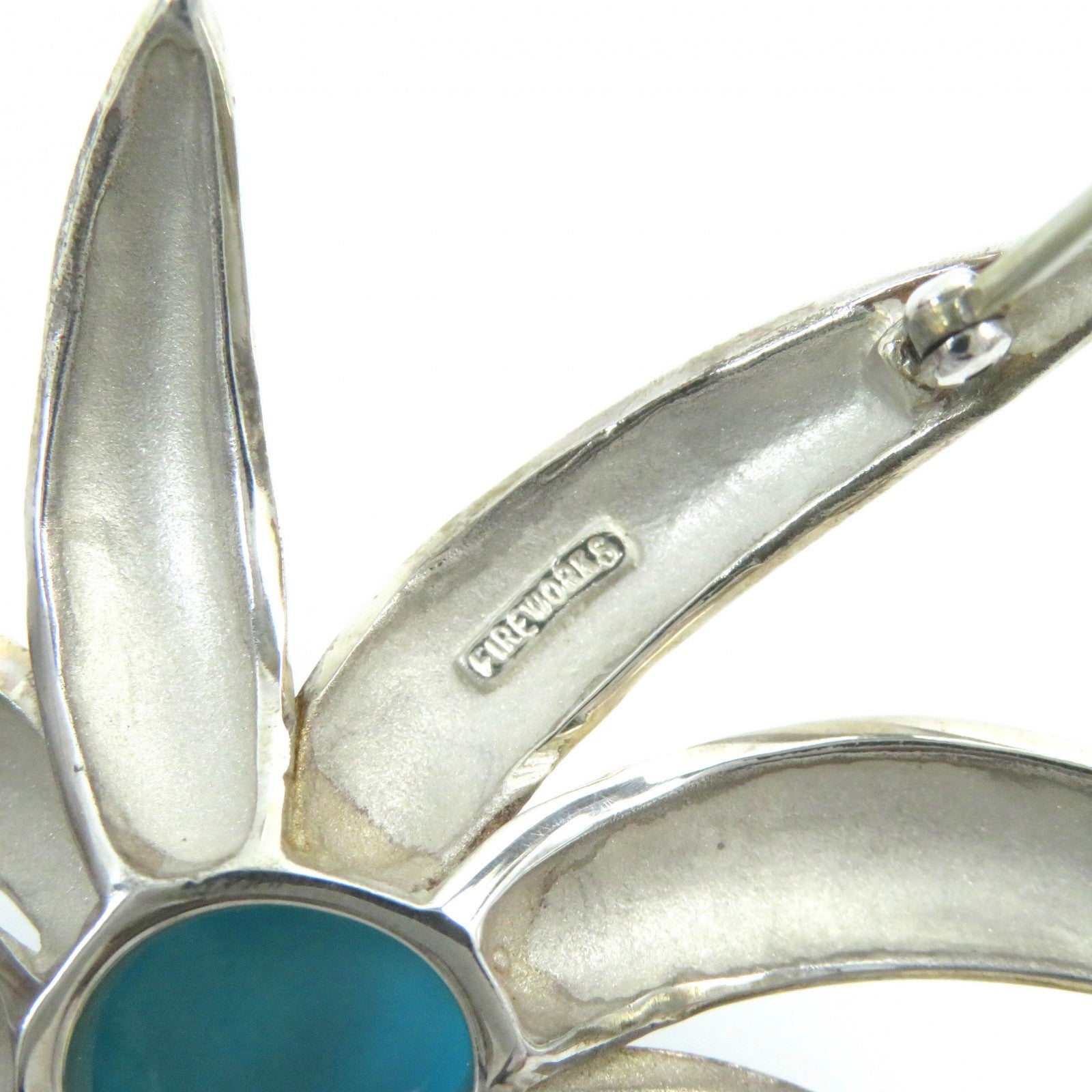 Tiffany & Co Fireworks Combi Brooch Silver Gold Turquoise