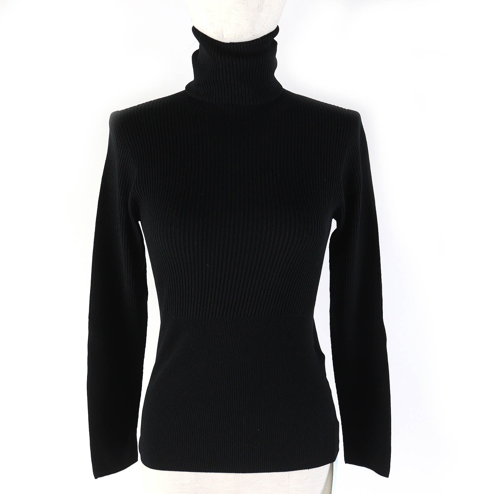 CFCL Women's Cupro Rib Turtleneck Top Black