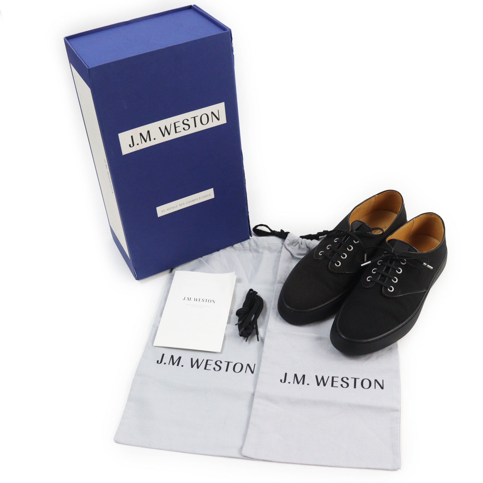 J.M WESTON 1938 Tennis Sneakers Canvas Black