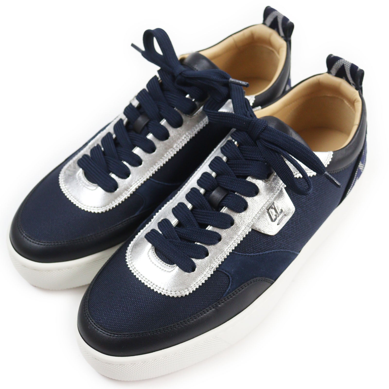 Christian Louboutin HAPPY RUI Sneakers Navy Silver