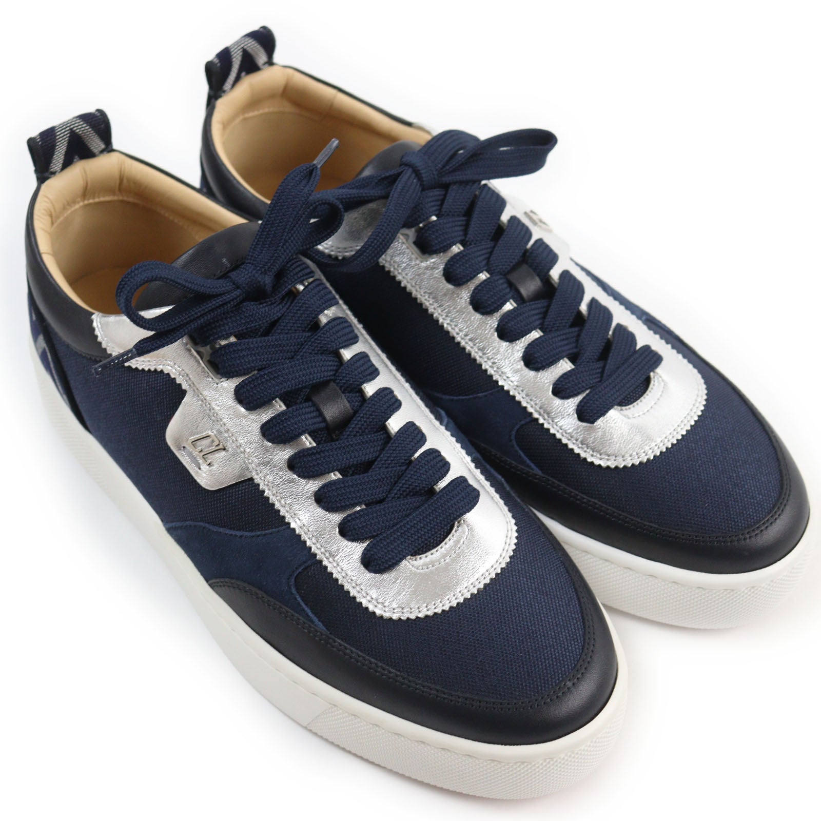 Christian Louboutin HAPPY RUI Sneakers Navy Silver