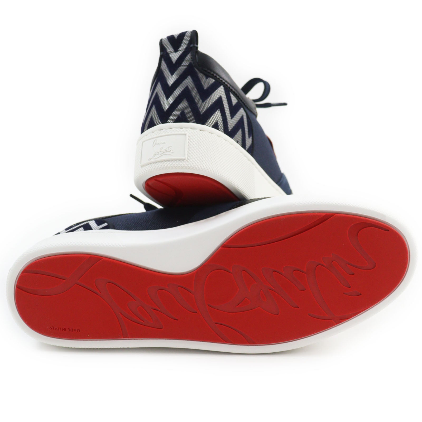 Christian Louboutin HAPPY RUI Sneakers Navy Silver