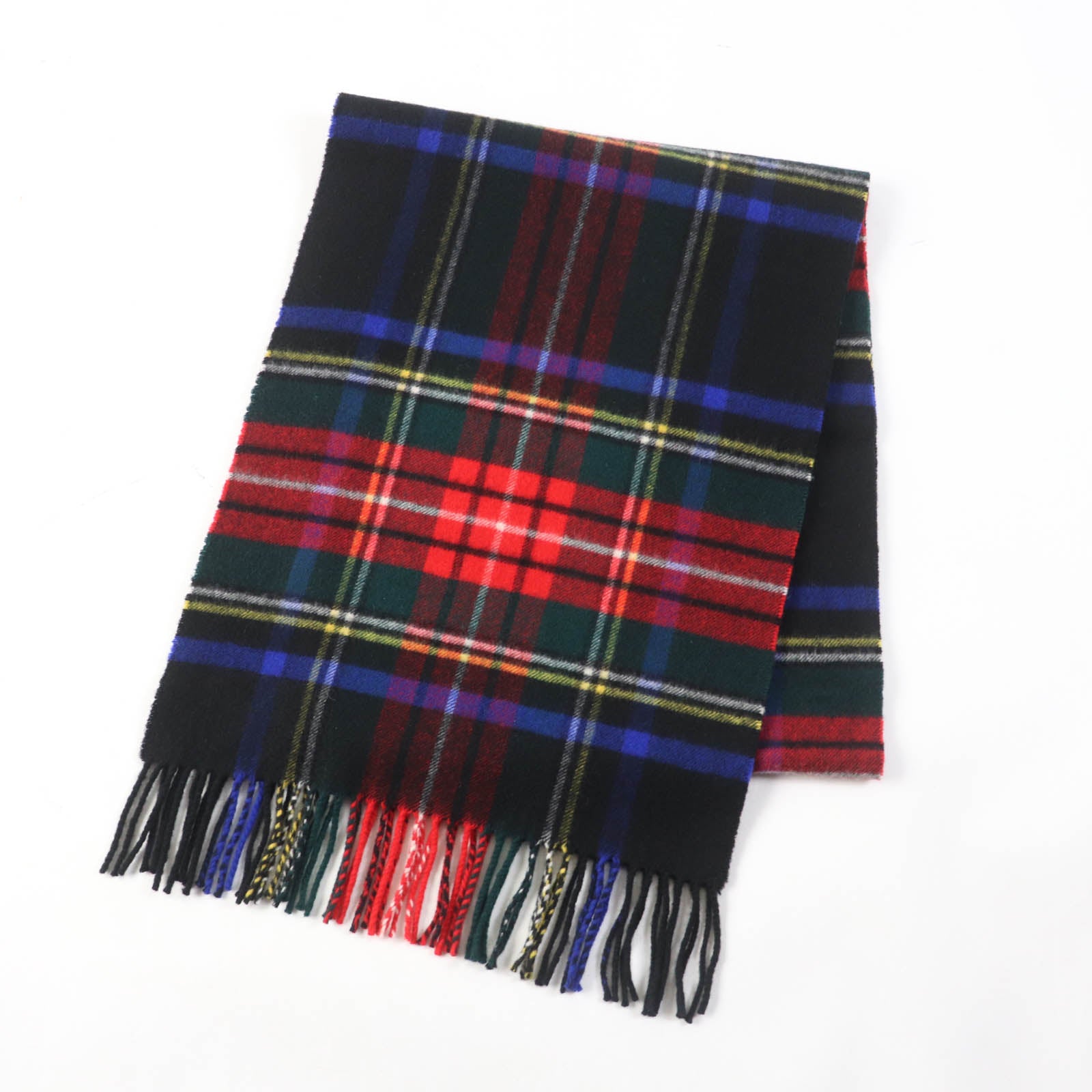 Johnstons Cashmere Check Fringe Scarf