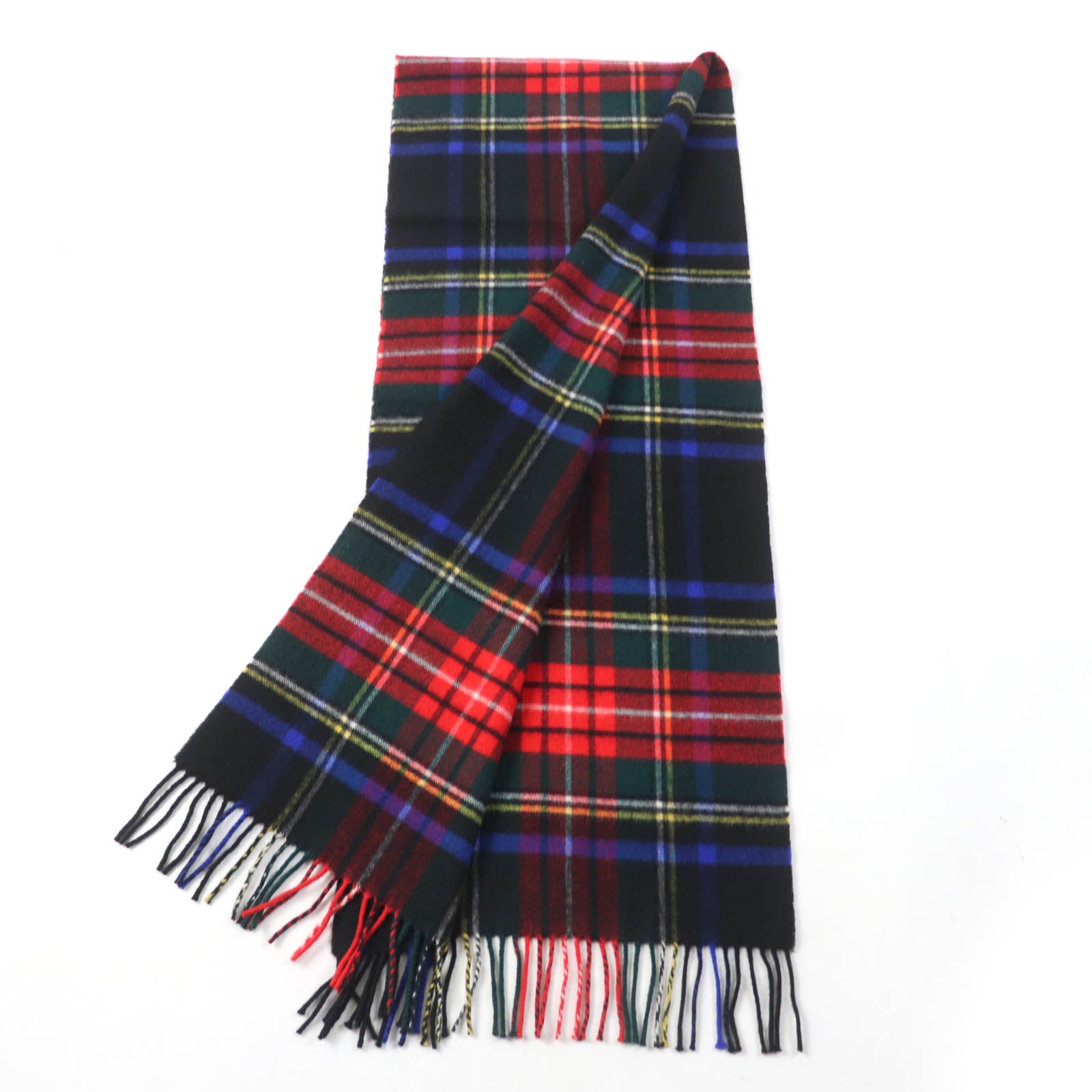 Johnstons Cashmere Check Fringe Scarf