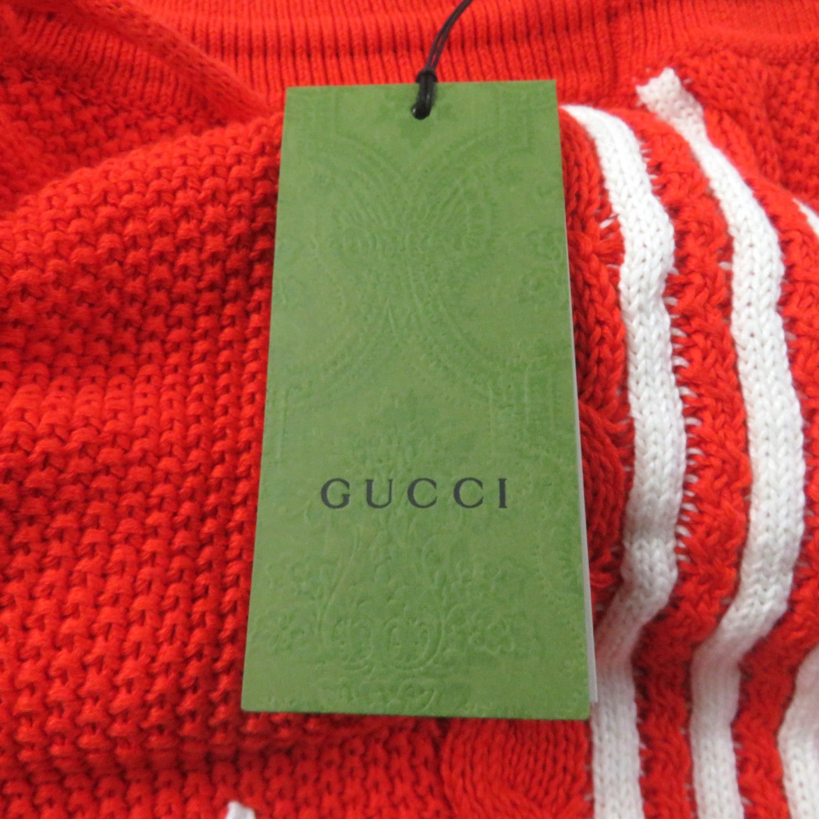 GUCCI adidas Trefoil Knit Shorts Orange M