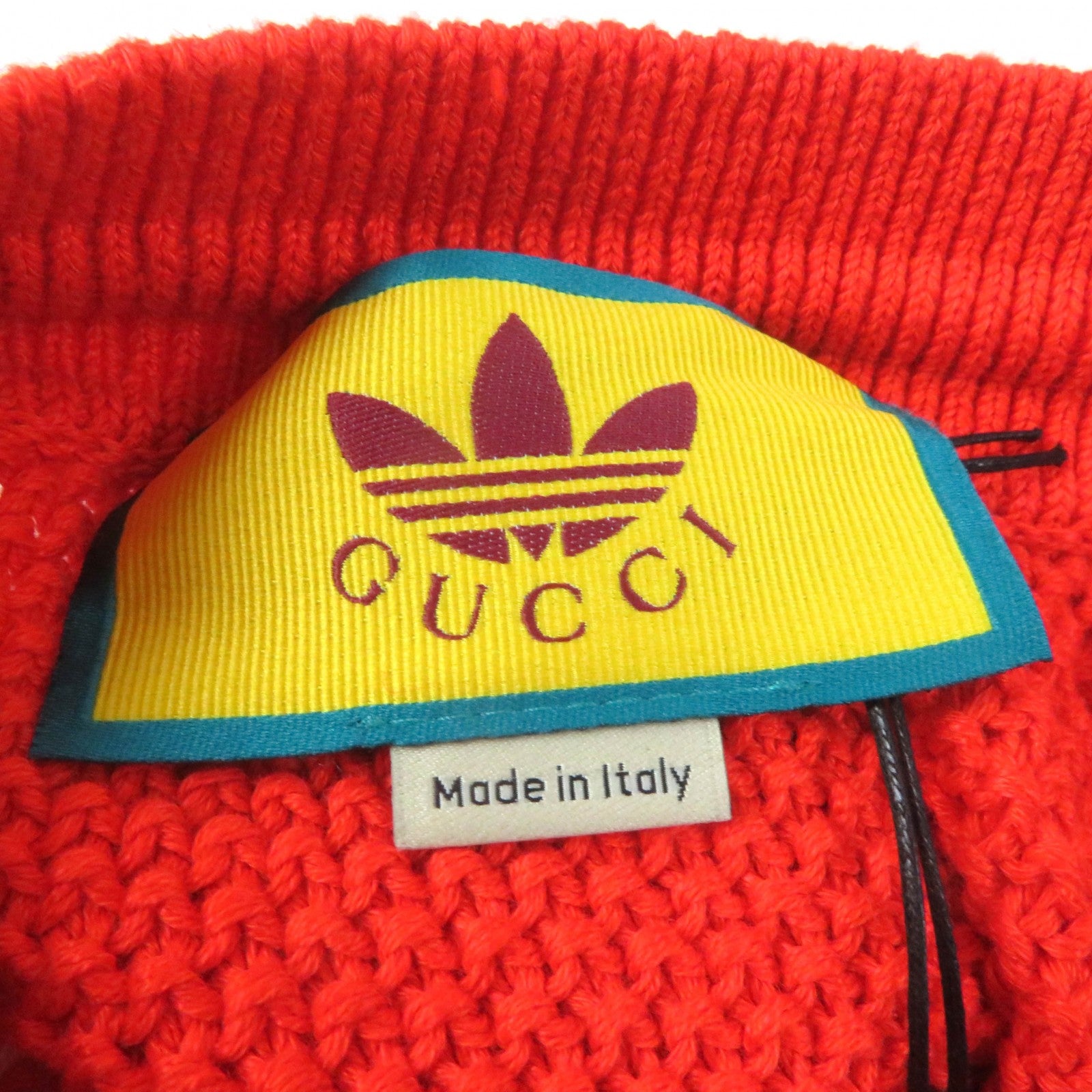 GUCCI adidas Trefoil Knit Shorts Orange M