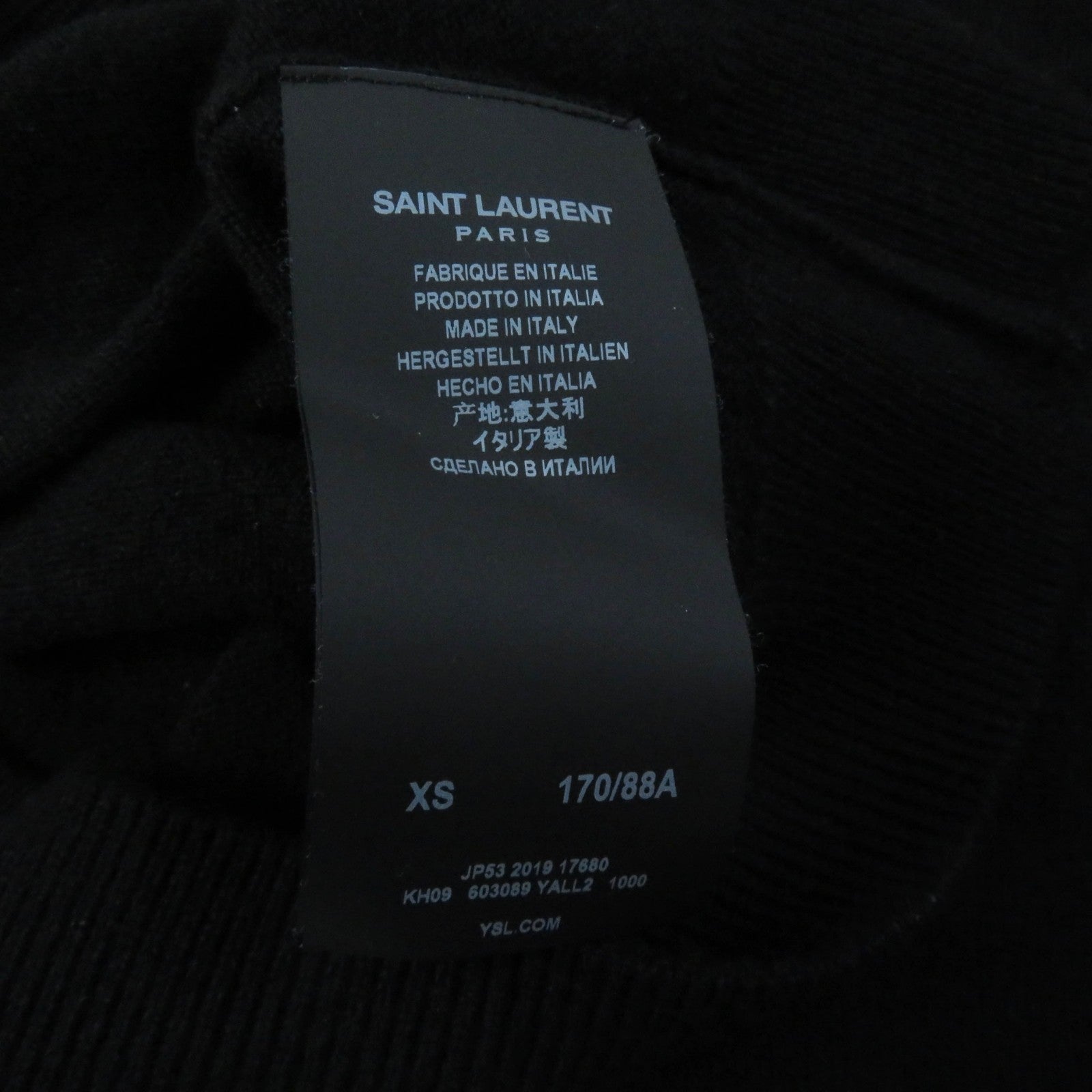 Saint Laurent Cashmere Crew Neck Sweater XS