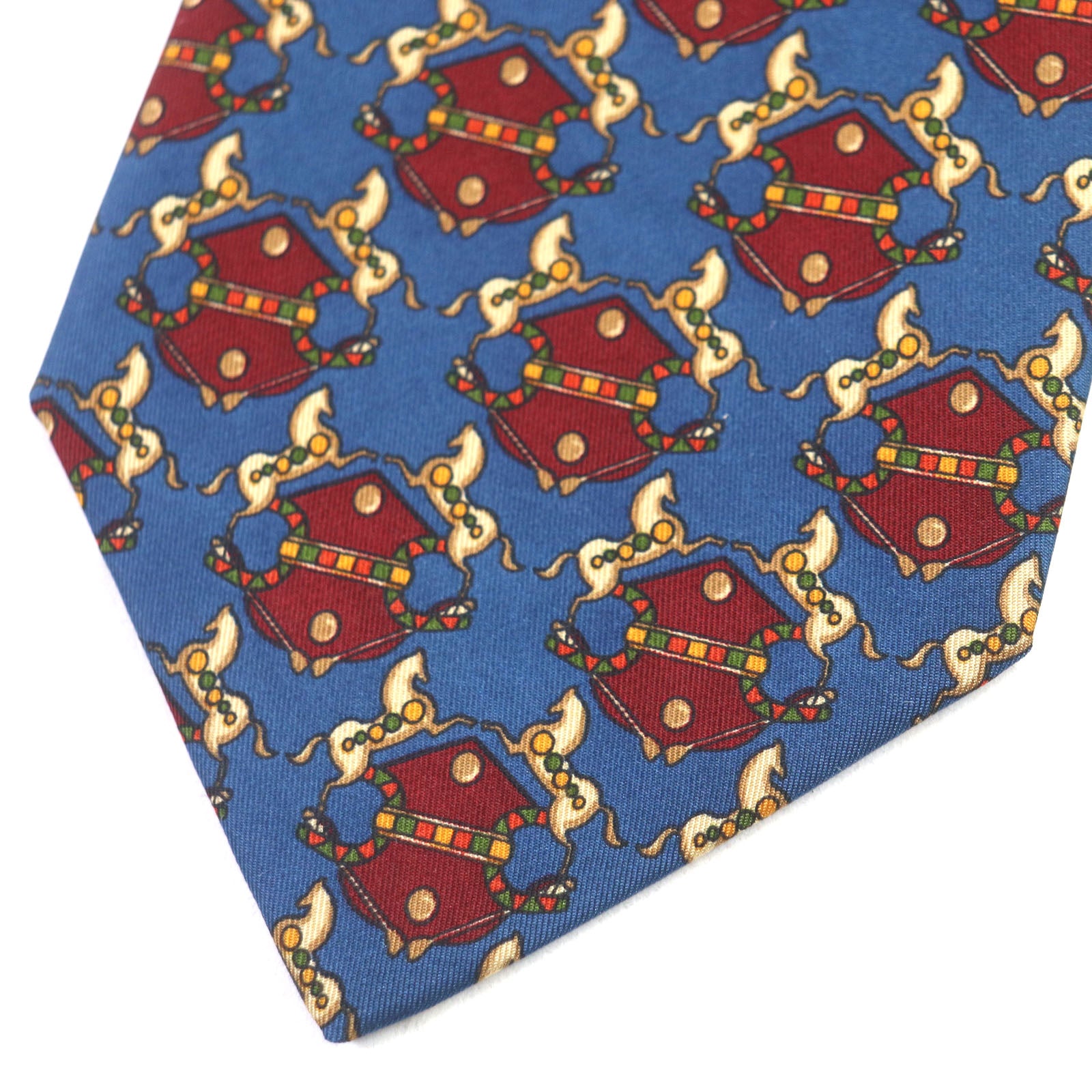 Salvatore Ferragamo Silk Tie Blue Red