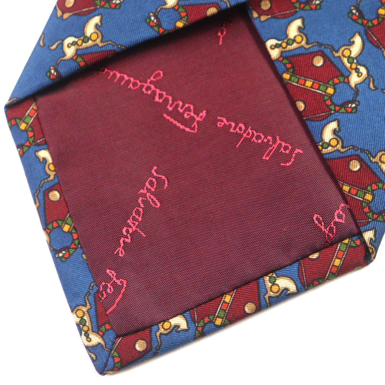 Salvatore Ferragamo Silk Tie Blue Red