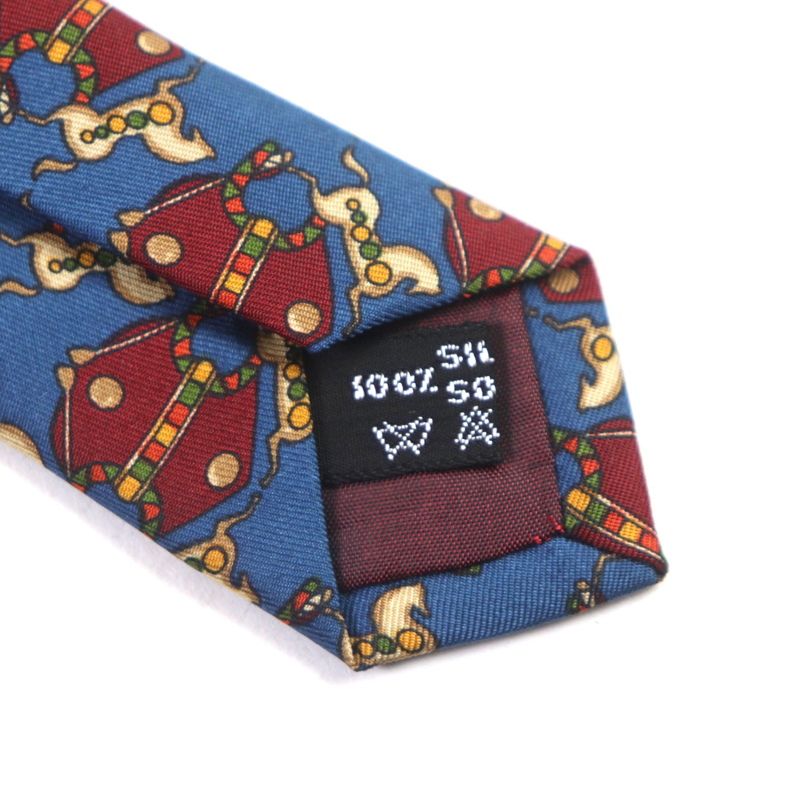 Salvatore Ferragamo Silk Tie Blue Red