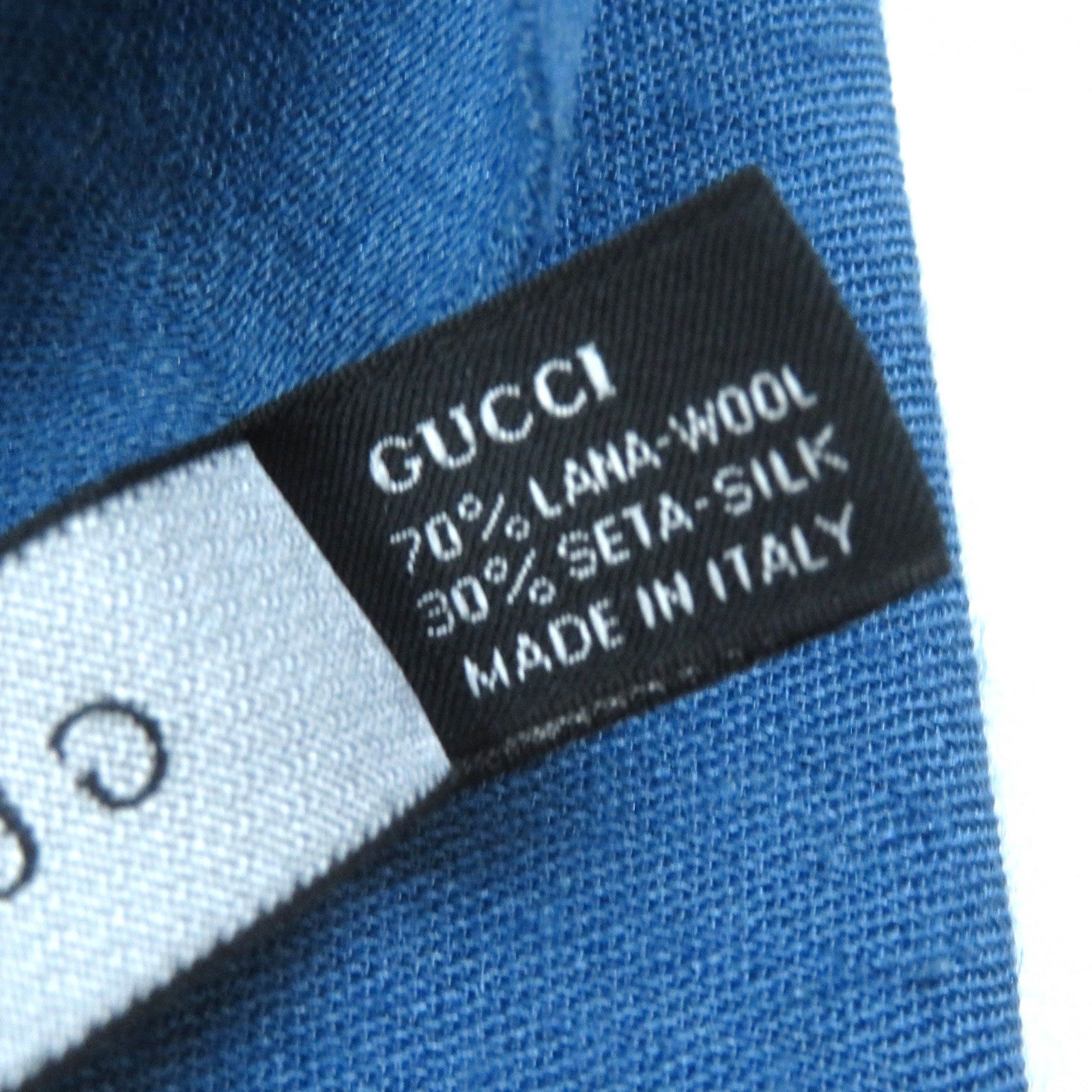 GUCCI Wool Silk GG Pattern Large Shawl