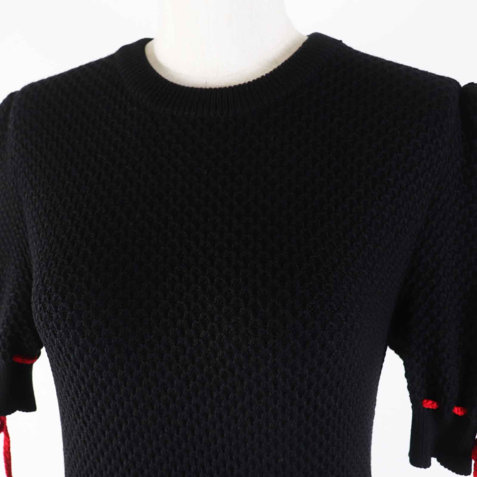 MIUMIU Virgin Wool Brahma Ribbon Knit Top