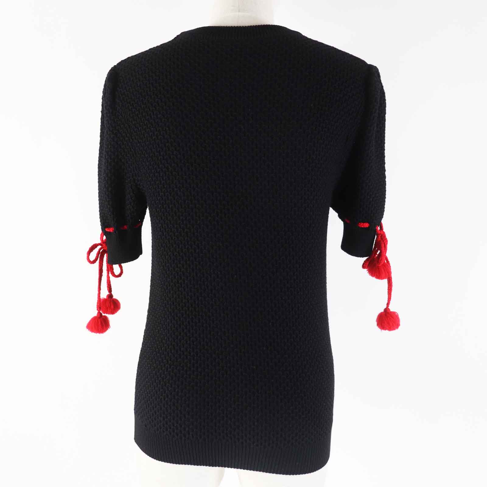 MIUMIU Virgin Wool Brahma Ribbon Knit Top