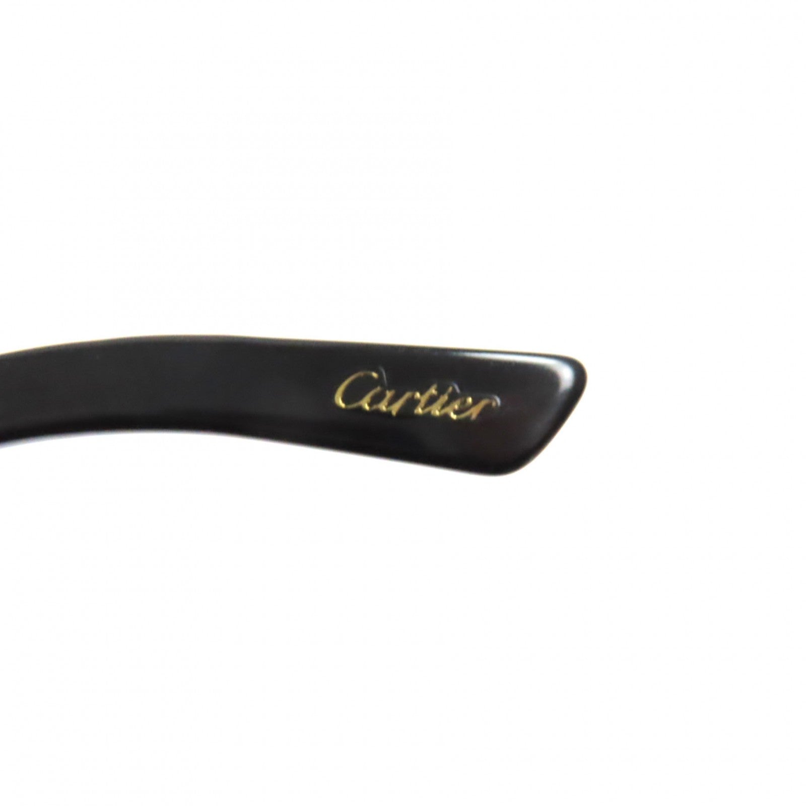 Cartier Logo Colored Lens Sunglasses Black Silver