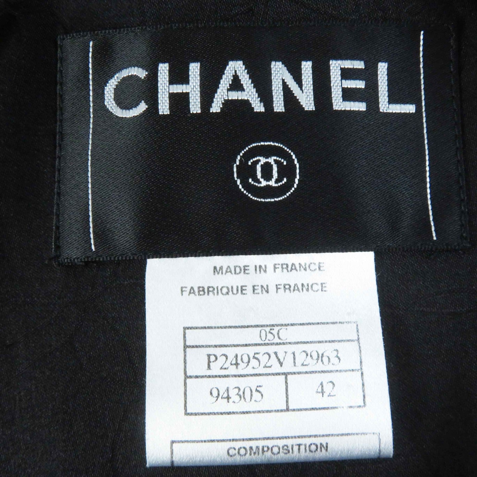 Chanel Wool COCO Mark Emblem Jacket Black