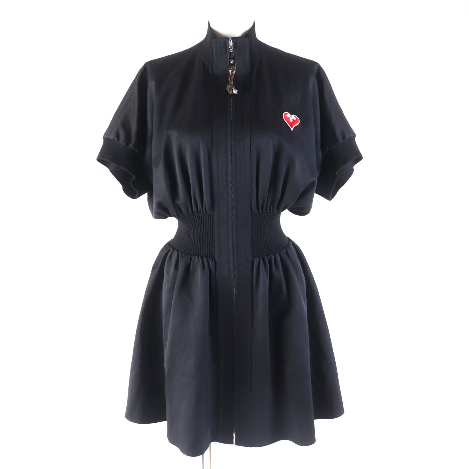 Louis Vuitton Wool Silk Zip Up Dress