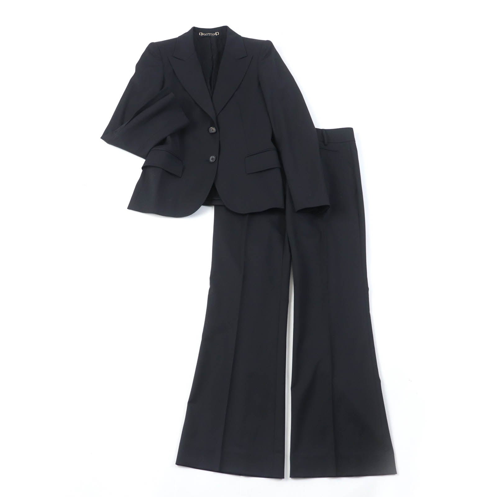 GUCCI Wool Single Jacket & Pleated Pants Suit