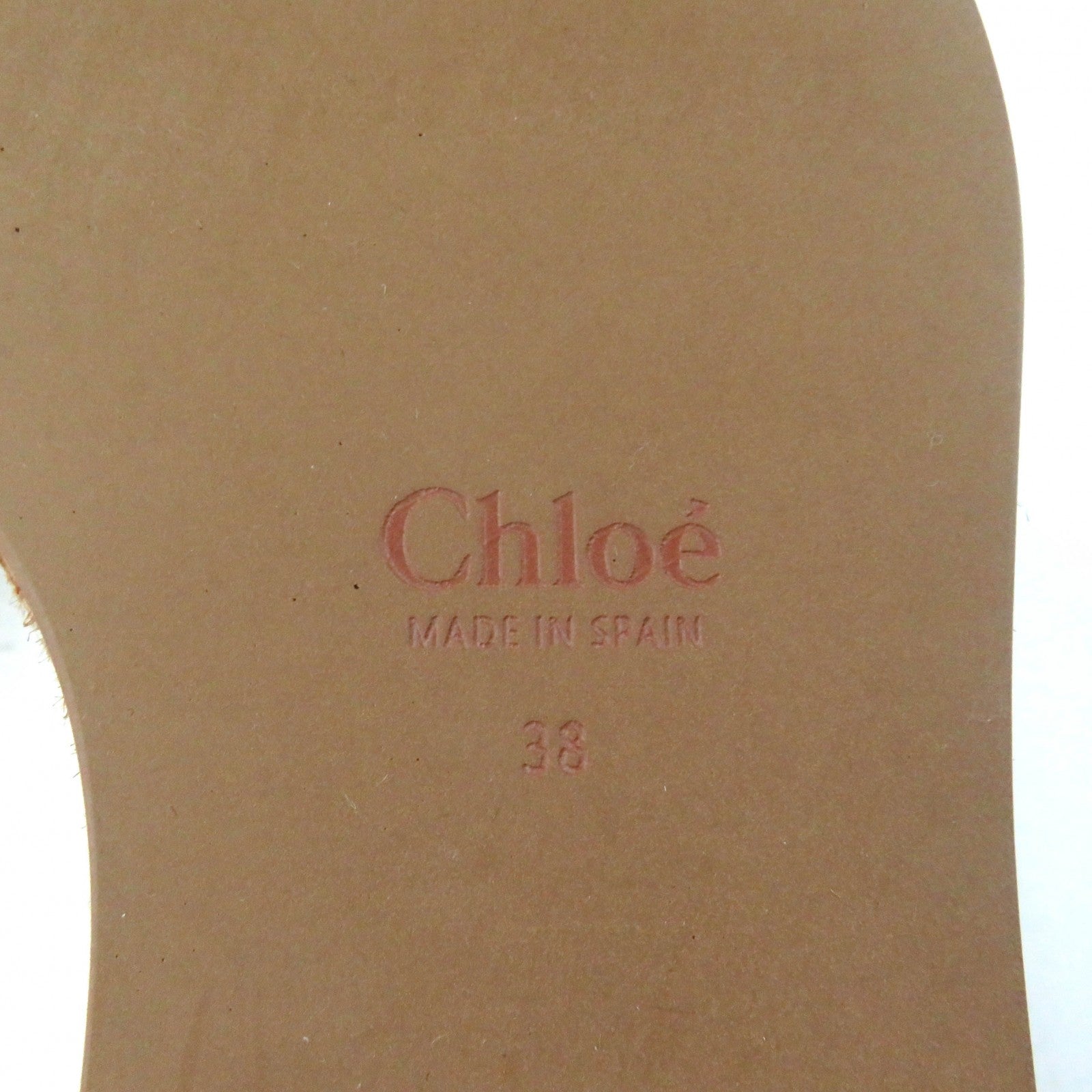 Chloe WOODY Logo Wedge Sandals Ivory 38