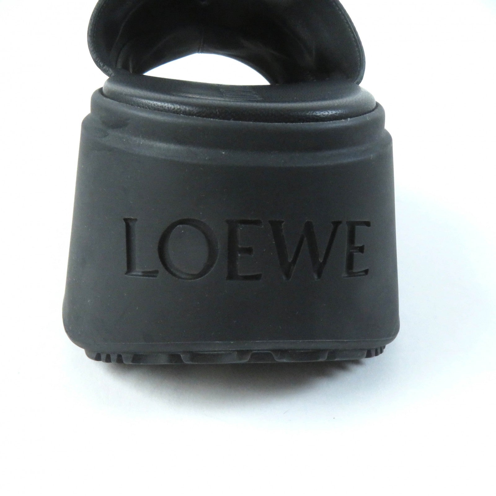 LOEWE FLAMENCO Anagram Mules Leather Sandals