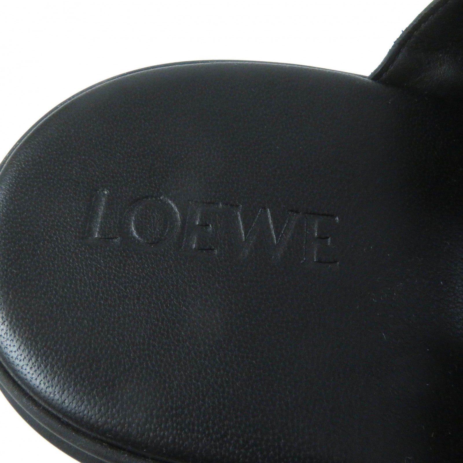 LOEWE FLAMENCO Anagram Mules Leather Sandals