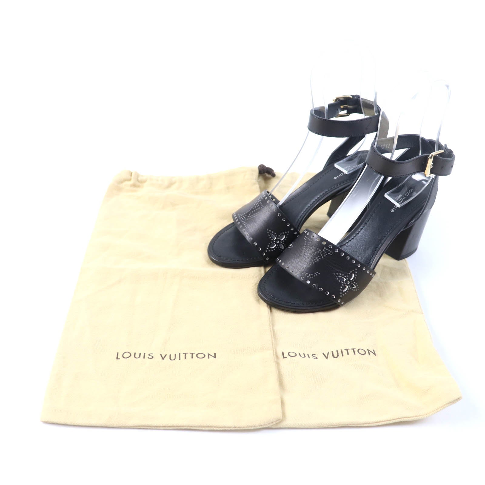 Louis Vuitton Monogram Mahina Leather Sandals