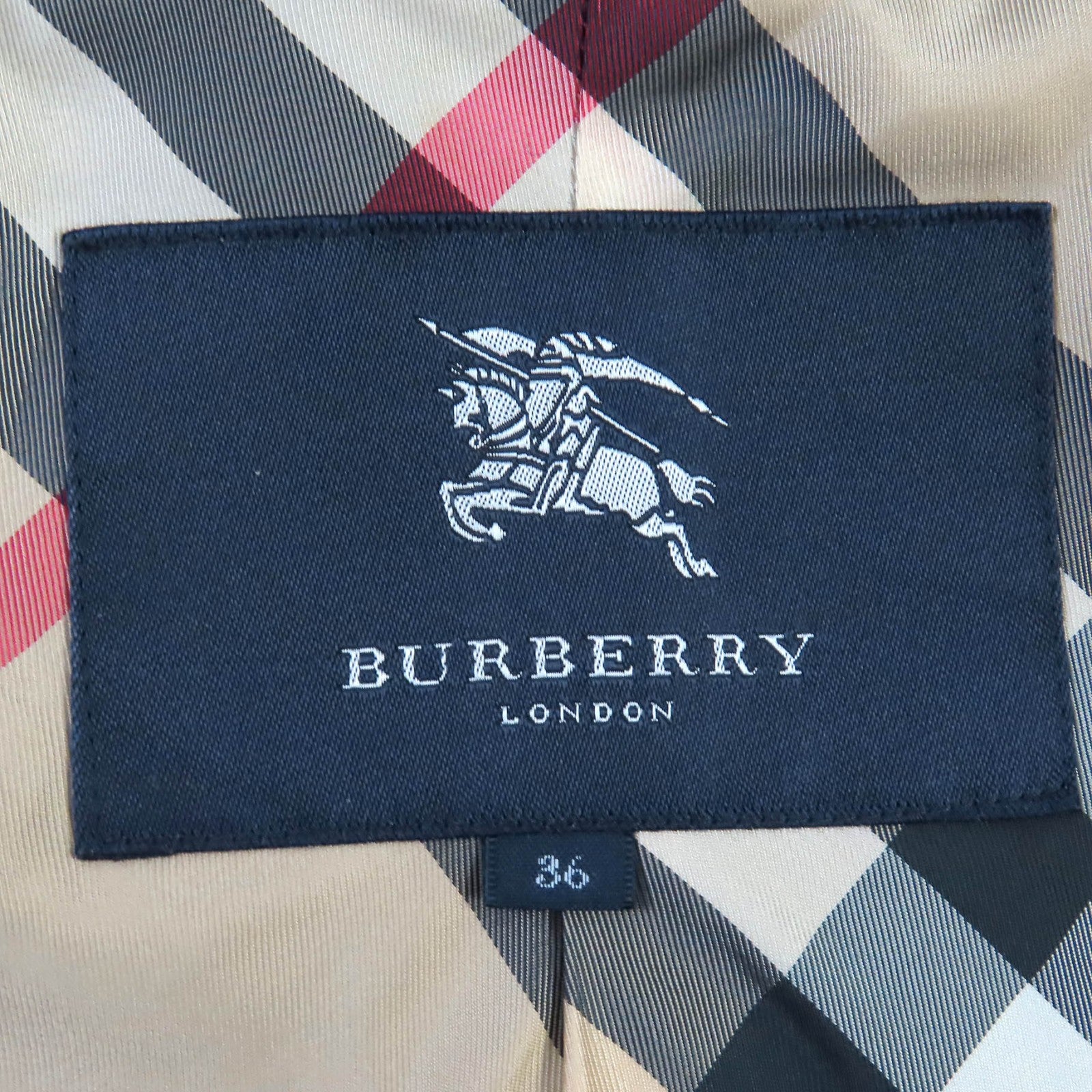 Burberry Wool Nylon Single Coat Black 36 Women