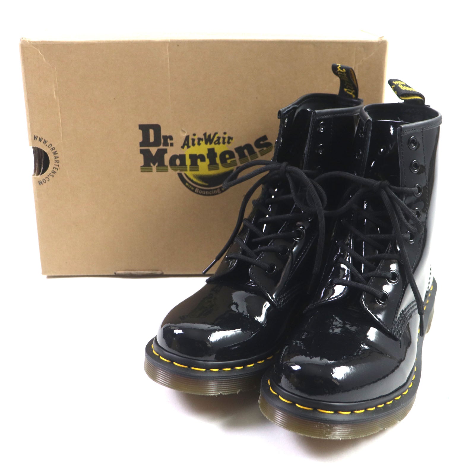 Dr.Martens 1460W Patent Leather Boots Black